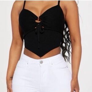 Elegant Black Women's Crop Top